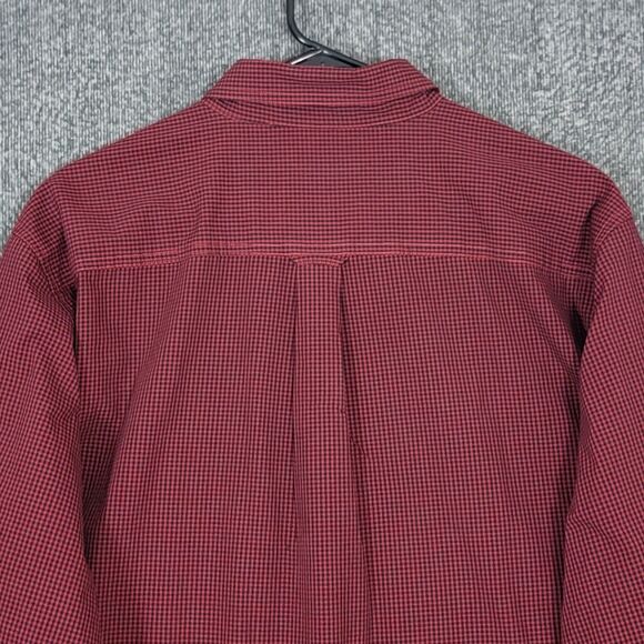 Chaps Shirt Mens XL Red Black Gingham Check Long Sleeve Button Down - Picture 9 of 12
